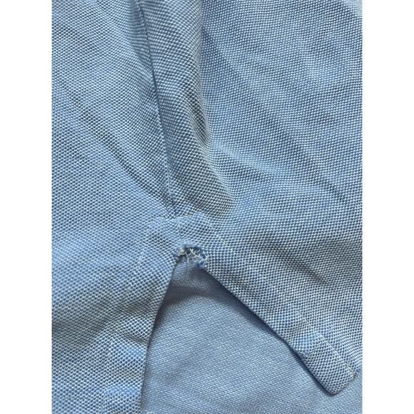 Ralph‎ Lauren Blue Knit Oxford Short Sleeve Polo Men’s Size XL Tall - Picture 8 of 8